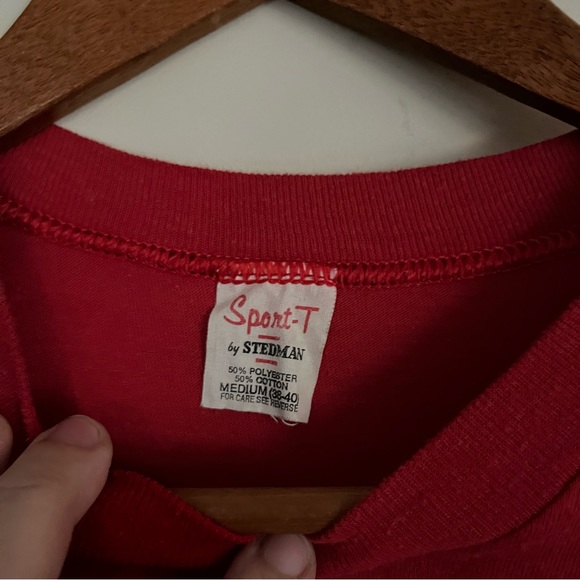 Vintage 1981 Penn Valentines Tournament Tee Retro Tee 1980s Red Tee - Picture 3 of 5